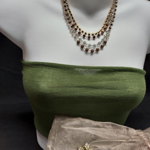 I.N.C Four layer beaded necklace and earrings