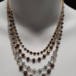 I.N.C Four layer beaded necklace and earrings