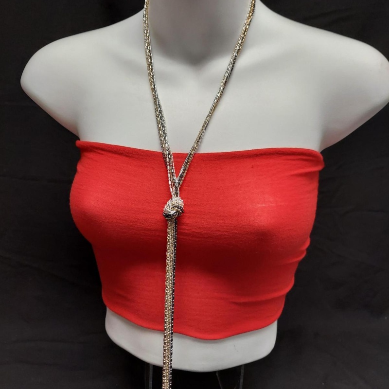 Alfani 3 TN Sparkle Knot Necklace