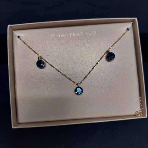 Charter Club Aqua Colored Crystal set