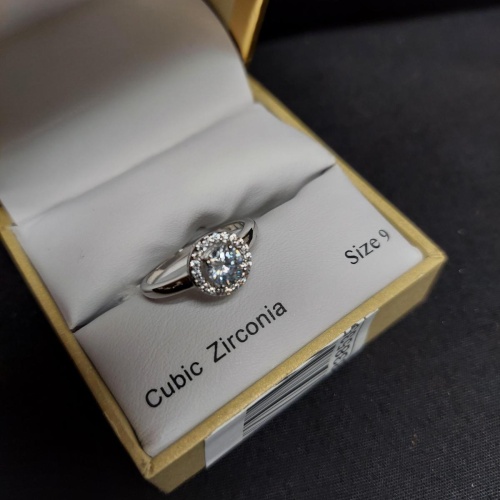 Charter Club cubic Zirconia Halo Ring Size 9