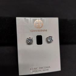 Giant Bernina Cubic Zirconia Sterling silver earrings