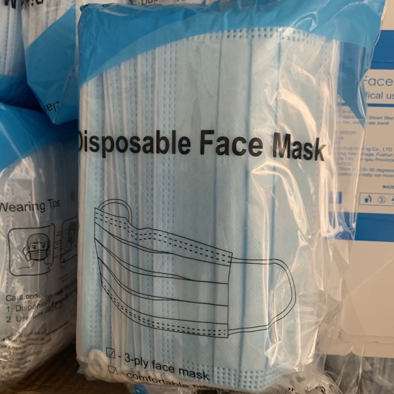 3 PLY DISPOSABLE FACE MASKS (Box of 50 PCS)