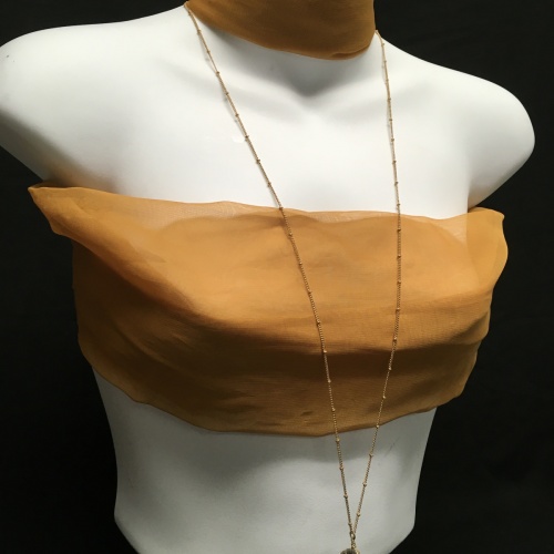 Charter Club. Gold tone necklace with glass pendant