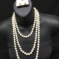 Charter Club faux Pearl  necklace and earrings