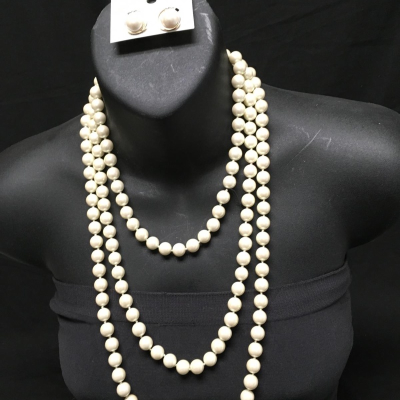 Charter Club faux Pearl  necklace and earrings