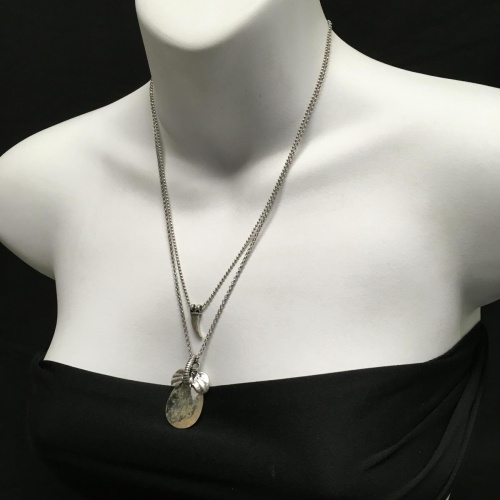 Lucky Brand Elephant and Horn Silver tone Necklace