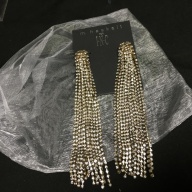 M. Haskell for INC Gold Crystal Rhinestones Fringe