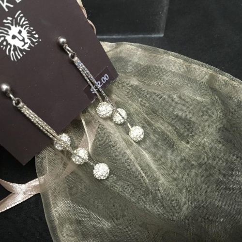 Anne Klein Silver-Tone Three Ball Dangle Earrings