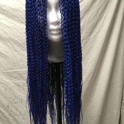 Authentic African Hand Braided-waved Wig
