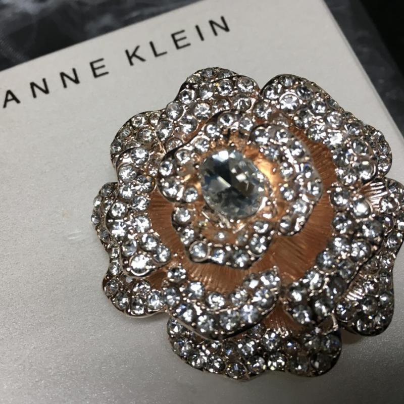 Anne Klein Rose Gold “Rose” brooch