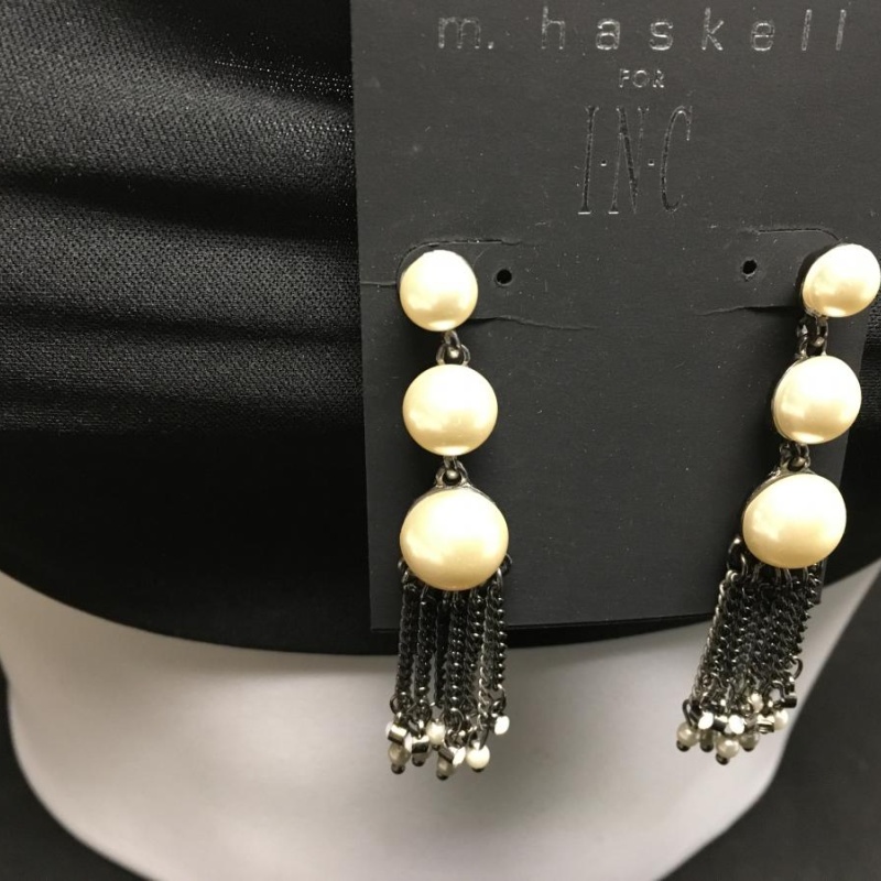 M. Haskell Pearl Layered Earrings