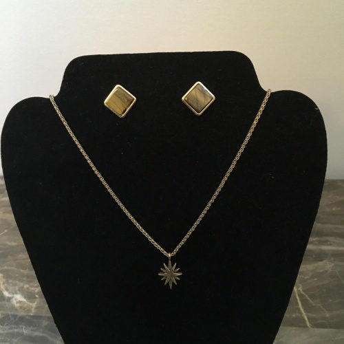 Natural Elements  - Tiger’s  eye earrings and starburst necklace