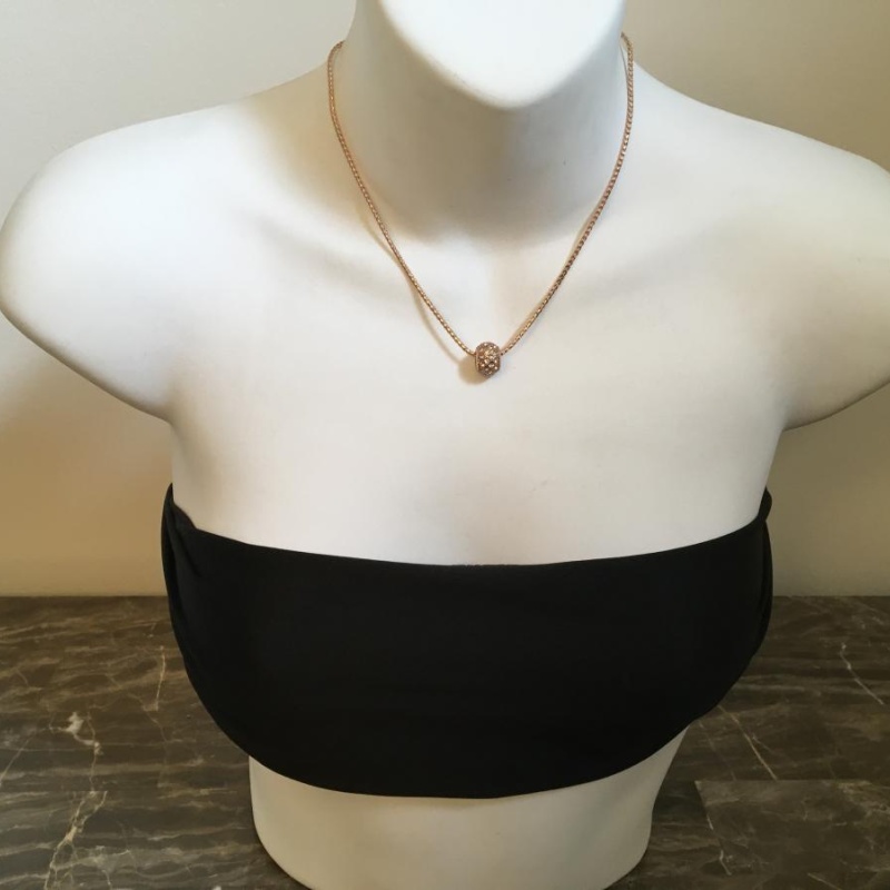 Charter Club Rose-Gold Necklace with Crystal Paved Pendant