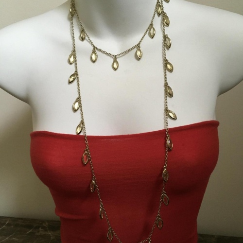 ABS Allen Schwartz Gold-tone Crystal  Necklace