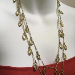 ABS Allen Schwartz Gold-tone Crystal  Necklace