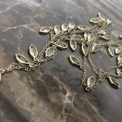 ABS Allen Schwartz Gold-tone Crystal  Necklace
