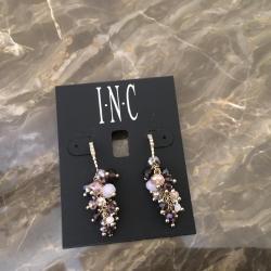 I.N.C Purple Beaded “Grapes” Earrings