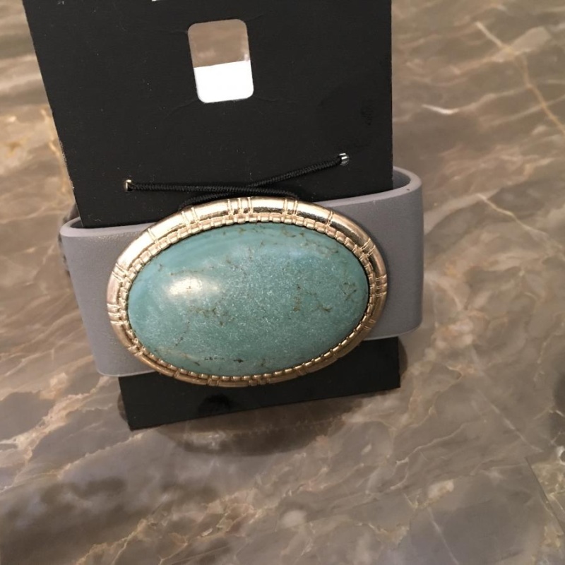 I.N.C Leather Adjustable Bracelet with Stone