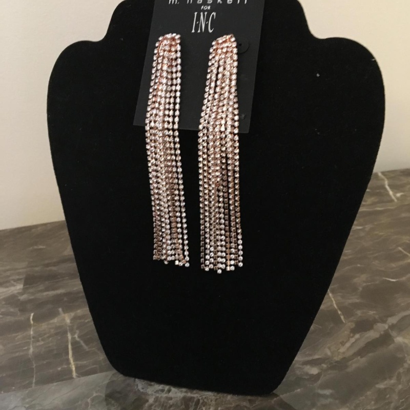 M.Haskell for I.N.C Rose Crystal Paved  Earrings