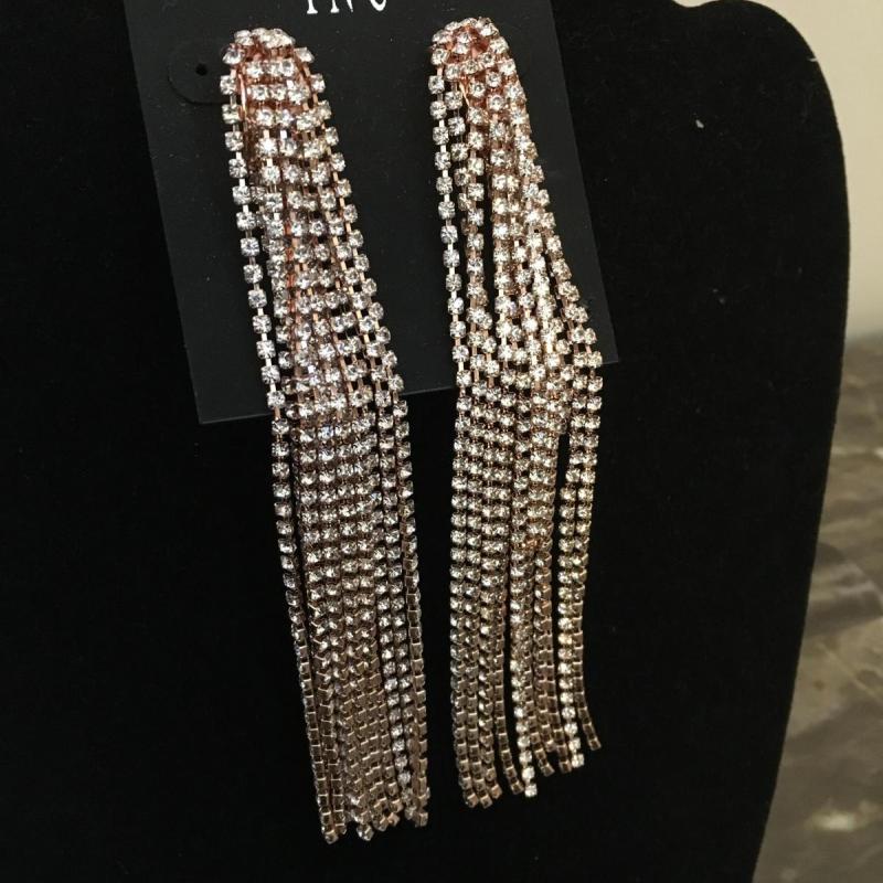 M.Haskell for I.N.C Rose Crystal Paved  Earrings