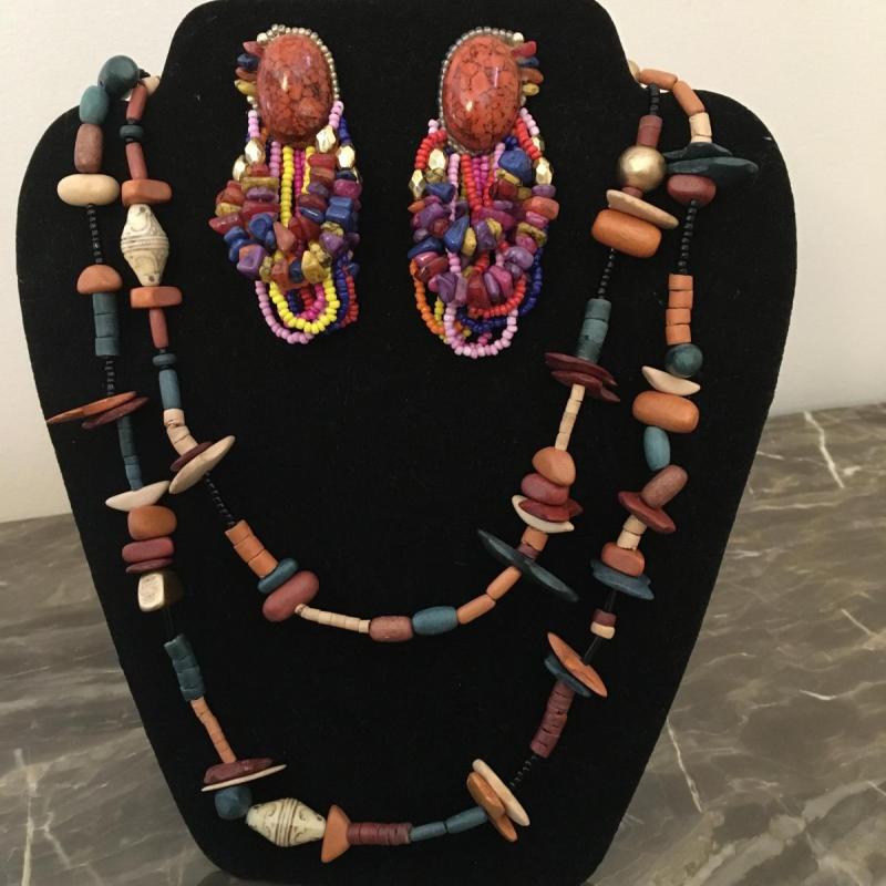 Beautiful Tribal Set Necklace and Earrings