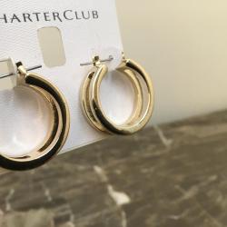 Charter Club Double Hoop earrings