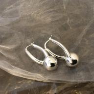 Sterling Silver Twist with Ball Earrings