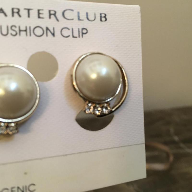 Charter Club Clip-on Pearls