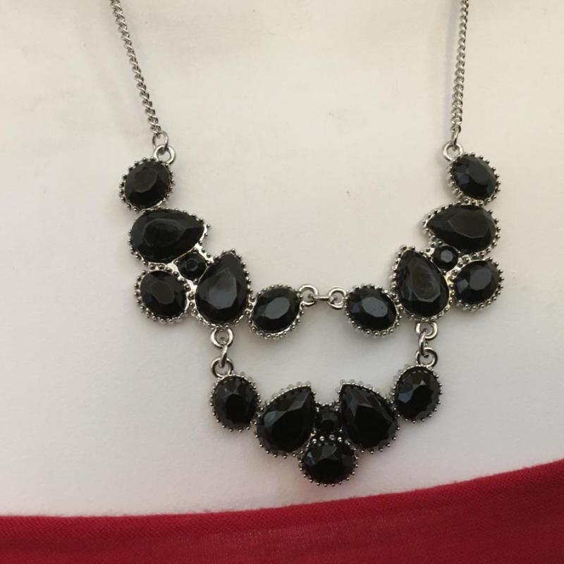 Charter Club Black small chain link Necklace and Earrings