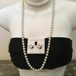 Charter Club Pearl Necklace and Earrings