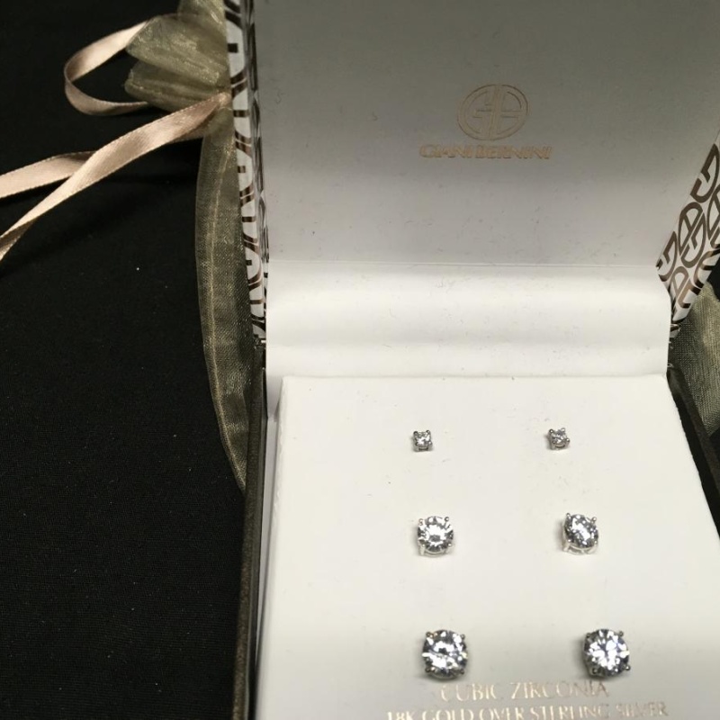 Giani Bernini Cubic Zirconia 18K  over Sterling Silver