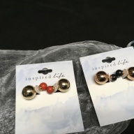 Inspired life earrings  front back