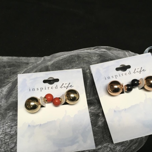 Inspired life earrings  front back