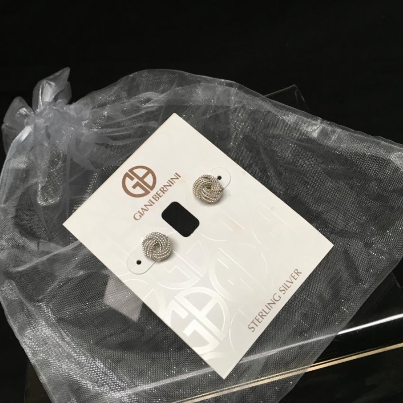 Giani Bernini Sterling Silver Locke Knot Stud Earrings