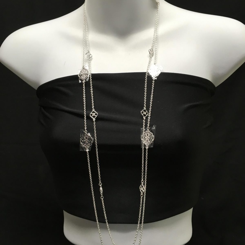 Vera Bradley Signature Double Layer Silver-Tone Necklace