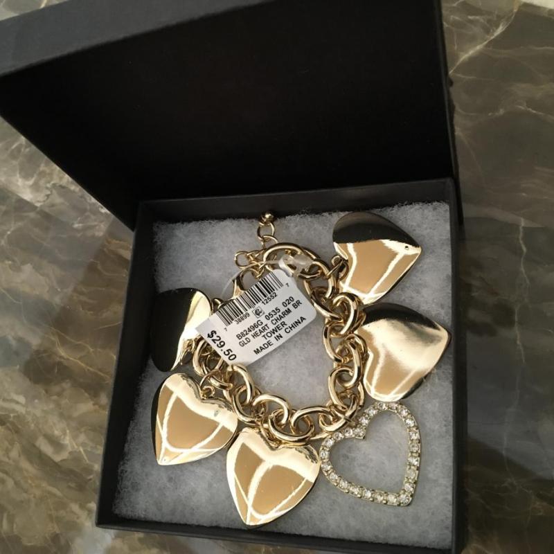 I.N.C Gold-tone Hearts Bracelet