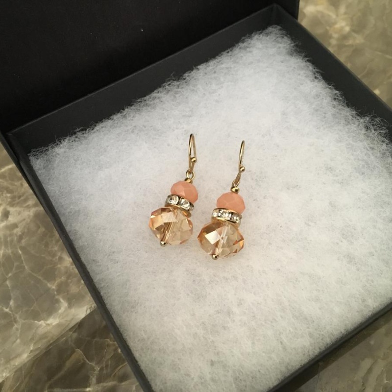 Fashion style Gold double Pedal drop earrings