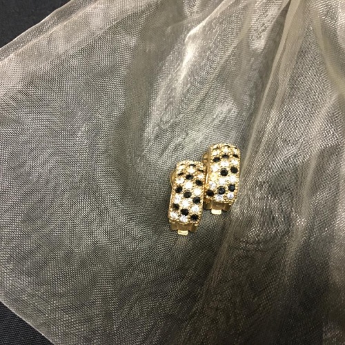 Designer Classic Clip Earrings Jet & Crystals