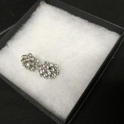 Carolee New York Cluster Crystal Earrings