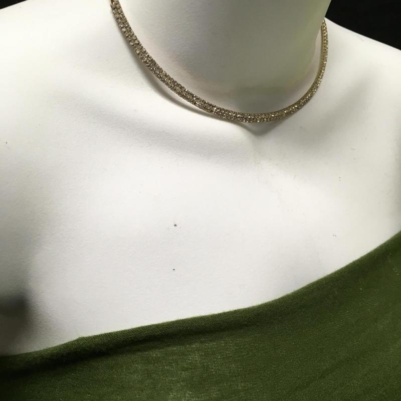 Gold Tone Paved Collar