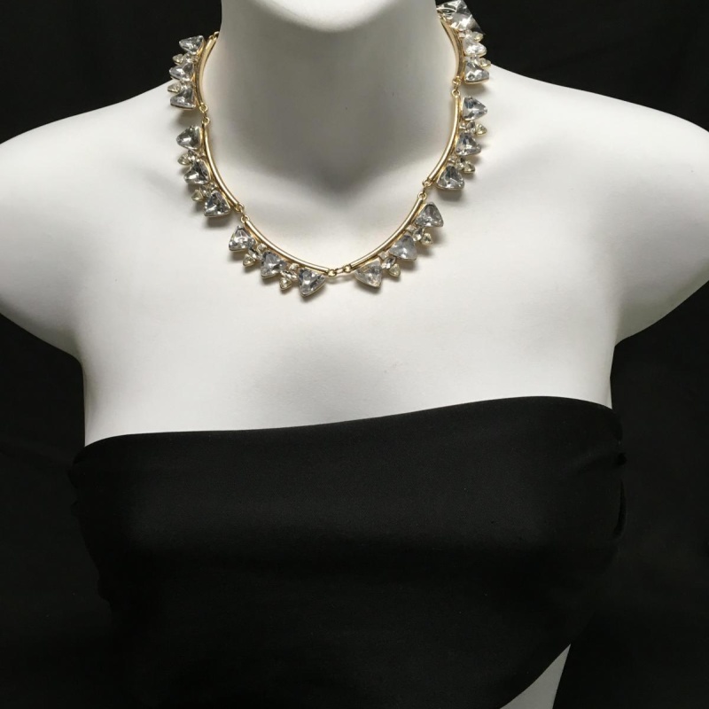 I.N.C Gold Crystal Triangle Collar Necklace