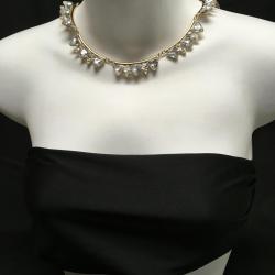 I.N.C Gold Crystal Triangle Collar Necklace