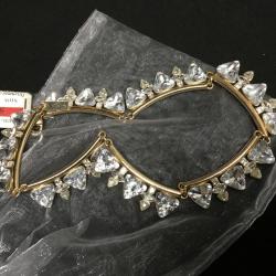 I.N.C Gold Crystal Triangle Collar Necklace