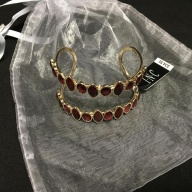 I.N.C Gold Tone Wine Parallel Cuff