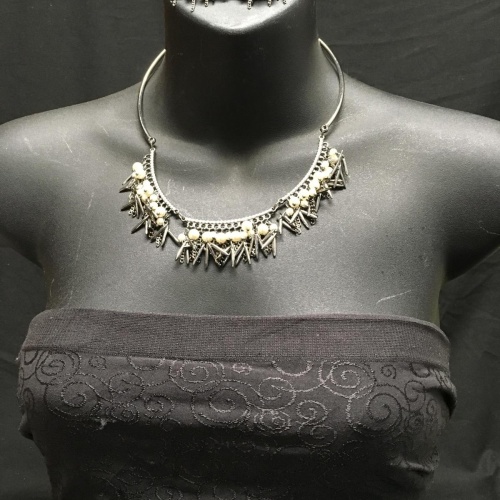 M. Haskell for INC Pearl Tassel HP Necklace and Earrings