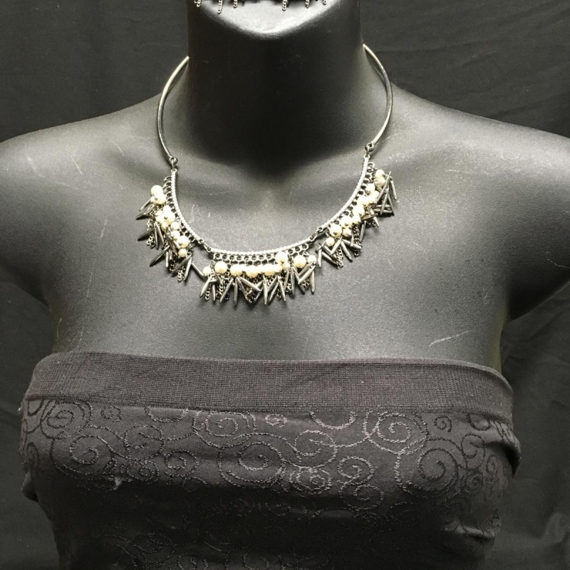 M. Haskell for INC Pearl Tassel HP Necklace and Earrings