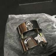 Religious Silver-Tone Cuff Bracelets