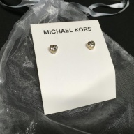 Michael Kors Crystal  Gold Heart stud Earrings AUTHENTIC