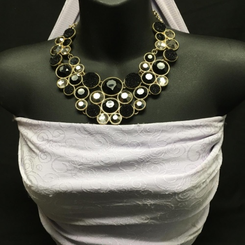 INC Jet and Druzy Collar